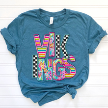 Load image into Gallery viewer, Bright Stripe Floral Checker Mascots Dropdown TRANSFER CSD MAY 25