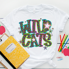 Load image into Gallery viewer, Neon Bright Checker Star Mascots Dropdown TRANSFER CSD MAY 25