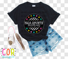 Load image into Gallery viewer, Colorful Checkered Stars Mascot DROPDOWN TRANSFER COR