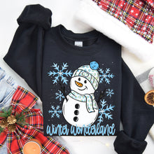 Load image into Gallery viewer, Winter Wonderland Snowman & Blue Snowflakes TRANSFER SDD NOV 25