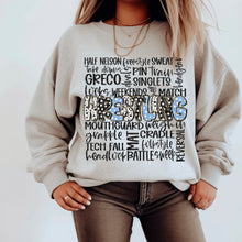 Load image into Gallery viewer, Wrestling Doodle Word Art COLOR DROPDOWN TRANSFER SDD