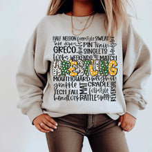 Load image into Gallery viewer, Wrestling Doodle Word Art COLOR DROPDOWN TRANSFER SDD