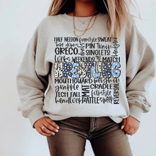 Load image into Gallery viewer, Wrestling Doodle Word Art COLOR DROPDOWN TRANSFER SDD