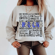 Load image into Gallery viewer, Wrestling Doodle Word Art COLOR DROPDOWN TRANSFER SDD