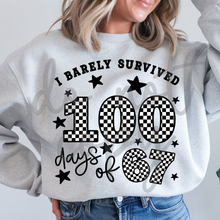 Load image into Gallery viewer, I Barely Survived 100 Days Of 67 Color DROPDOWN TRANSFER PARJO JAN 26