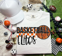 Load image into Gallery viewer, Basketball Mascots Faux Embroidery Sequin Checkered DROPDOWN TRANSFER CAP
