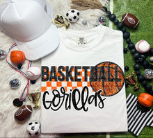 Load image into Gallery viewer, Basketball Mascots Faux Embroidery Sequin Checkered DROPDOWN TRANSFER CAP