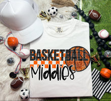 Load image into Gallery viewer, Basketball Mascots Faux Embroidery Sequin Checkered DROPDOWN TRANSFER CAP
