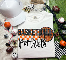 Load image into Gallery viewer, Basketball Mascots Faux Embroidery Sequin Checkered DROPDOWN TRANSFER CAP