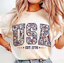 Load image into Gallery viewer, USA Floral Est 1776 TRANSFER