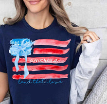Load image into Gallery viewer, America Land That I Love Watercolor Flag TRANSFER