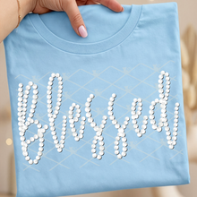 Load image into Gallery viewer, Faux Pearl Faith Sayings DROPDOWN TRANSFER THREAD FEB 26