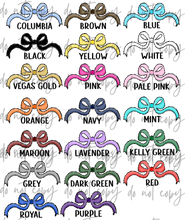 Load image into Gallery viewer, Wide Bow Name/Mascot CUSTOMIZED DTF DROPDOWN TRANSFER BIA