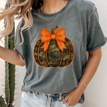 Load image into Gallery viewer, Camo Pumpkin Bow Color Dropdown TRANSFER PARJO SEPT 25