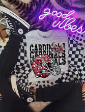 Load image into Gallery viewer, Football Rhinestone Helmet Bow Stacked DROPDOWN TRANSFER CAP