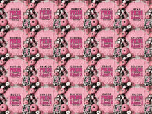 Load image into Gallery viewer, Mascot Pride Together We Beat Cancer Faux Pink Glitter DROPDOWN TRANSFER REVEL JULY 26