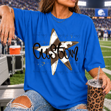 Load image into Gallery viewer, Football Star Splatter Team Name Customizable DROPDOWN DTF TRANSFER TCC