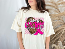 Load image into Gallery viewer, Breast Cancer Football Heart Mascot CUSTOMIZED DTF Transfer