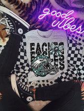 Load image into Gallery viewer, Football Rhinestone Helmet Bow Stacked DROPDOWN TRANSFER CAP