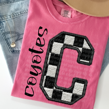 Load image into Gallery viewer, Faux Chenille Embroidery Mascot + Color DROPDOWN TRANSFER THREAD JULY 25