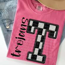 Load image into Gallery viewer, Faux Chenille Embroidery Mascot + Color DROPDOWN TRANSFER THREAD JULY 25