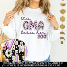 Load image into Gallery viewer, This Title Loves Her Boo Faux Embroidery DROPDOWN TRANSFER CAP