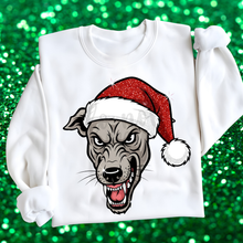 Load image into Gallery viewer, Mascot Faux Glitter Santa Hat DROPDOWN TRANSFER PARJO OCT 25
