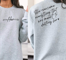 Load image into Gallery viewer, She Overcame Everything 9” With Pocket 5” BLK SCREEN