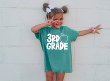 Load image into Gallery viewer, Back To School Apple Grade Level White TRANSFER