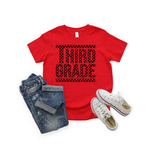 Load image into Gallery viewer, Black Checkered School Grades TRANSFER