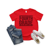 Load image into Gallery viewer, Black Checkered School Grades TRANSFER