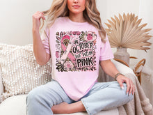 Load image into Gallery viewer, In October We Wear Pink Floral Collage TRANSFER