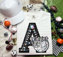 Load image into Gallery viewer, Faux Leather Rhinestone Volleyball Mascots DROPDOWN TRANSFER CAP
