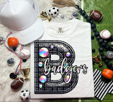 Load image into Gallery viewer, Leather Rhinestone Mascot DROPDOWN TRANSFER CAP