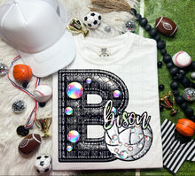 Load image into Gallery viewer, Faux Leather Rhinestone Volleyball Mascots DROPDOWN TRANSFER CAP