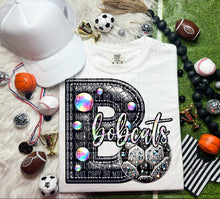 Load image into Gallery viewer, Faux Leather Rhinestone Soccer Mascots DROPDOWN TRANSFER CAP