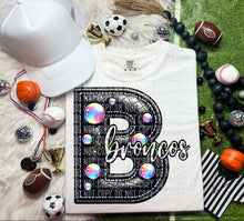 Load image into Gallery viewer, Leather Rhinestone Mascot DROPDOWN TRANSFER CAP