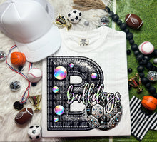 Load image into Gallery viewer, Faux Leather Rhinestone Soccer Mascots DROPDOWN TRANSFER CAP