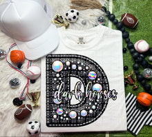 Load image into Gallery viewer, Leather Rhinestone Mascot DROPDOWN TRANSFER CAP