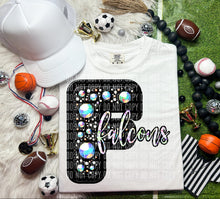 Load image into Gallery viewer, Leather Rhinestone Mascot DROPDOWN TRANSFER CAP
