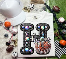 Load image into Gallery viewer, Faux Leather Rhinestone Basketball Mascots DROPDOWN TRANSFER CAP