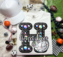 Load image into Gallery viewer, Faux Leather Rhinestone Volleyball Mascots DROPDOWN TRANSFER CAP
