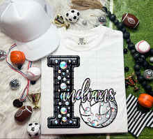 Load image into Gallery viewer, Faux Leather Rhinestone Volleyball Mascots DROPDOWN TRANSFER CAP