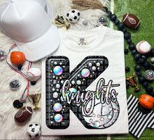 Load image into Gallery viewer, Faux Leather Rhinestone Volleyball Mascots DROPDOWN TRANSFER CAP
