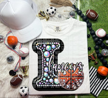 Load image into Gallery viewer, Faux Leather Rhinestone Basketball Mascots DROPDOWN TRANSFER CAP