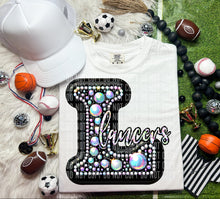 Load image into Gallery viewer, Leather Rhinestone Mascot DROPDOWN TRANSFER CAP