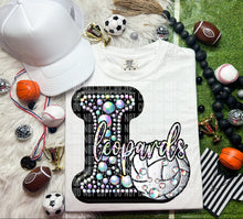 Load image into Gallery viewer, Faux Leather Rhinestone Volleyball Mascots DROPDOWN TRANSFER CAP