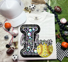 Load image into Gallery viewer, Faux Leather Rhinestone Softball Mascots DROPDOWN TRANSFER CAP