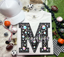 Load image into Gallery viewer, Leather Rhinestone Mascot DROPDOWN TRANSFER CAP