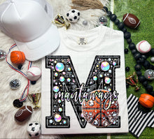 Load image into Gallery viewer, Faux Leather Rhinestone Basketball Mascots DROPDOWN TRANSFER CAP
